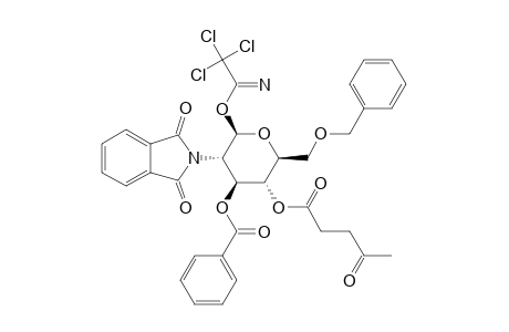3-O-BENZOYL-6-O-BENZYL-4-O-LEVULINOYL-2-DEOXY-2-PHTHALIMIDO-BETA-D-GLUCOPYRANOSYL-TRICHLOROACETIMIDATE