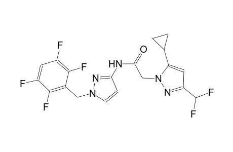 2-[5-cyclopropyl-3-(difluoromethyl)-1H-pyrazol-1-yl]-N-[1-(2,3,5,6-tetrafluorobenzyl)-1H-pyrazol-3-yl]acetamide