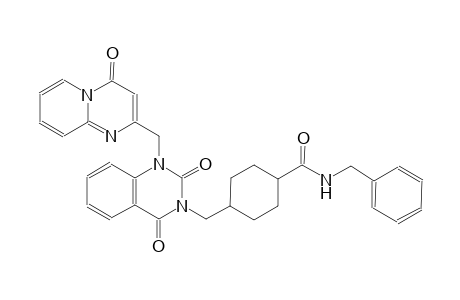 N-benzyl-4-[(2,4-dioxo-1-[(4-oxo-4H-pyrido[1,2-a]pyrimidin-2-yl)methyl]-1,4-dihydro-3(2H)-quinazolinyl)methyl]cyclohexanecarboxamide