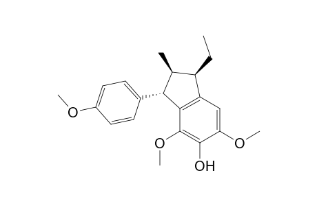 (1S*,2S*,3R*)-5,7-Dimethoxy-3-ethyl-6-hydroxy-1-(4-methoxyphenyl)-2-methyl-2,3-dihydroindene