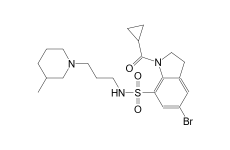 1H-indole-7-sulfonamide, 5-bromo-1-(cyclopropylcarbonyl)-2,3-dihydro-N-[3-(3-methyl-1-piperidinyl)propyl]-