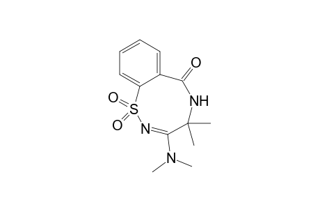 6H-1,2,5-Benzothiadiazocin-6-one, 3-(dimethylamino)-4,5-dihydro-4,4-dimethyl-, 1,1-dioxide