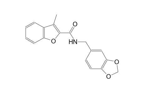 N-(1,3-benzodioxol-5-ylmethyl)-3-methyl-1-benzofuran-2-carboxamide