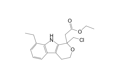 2-[1-(chloromethyl)-8-ethyl-4,9-dihydro-3H-pyrano[3,4-b]indol-1-yl]acetic acid ethyl ester