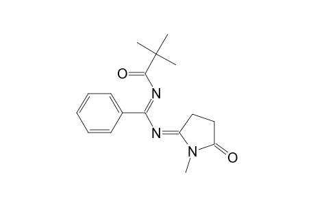 N(1)-(1-Methyl-5-oxo-2-pyrrolidinylidene )-N(2)-pivaloylbenzamidine