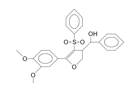 (4R,AS)-2-(3,4-dimethoxy-phenyl)-4-(A-hydroxy-benzyl)-3-phenylsulfonyl-4,5-dihydro-furan