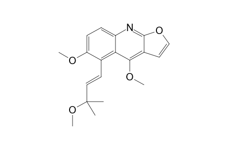4,6-Dimethoxy-5-[(E)-3'-methoxy-3'-methyl-1'-butenyl]furo[2,3-b]quinoline
