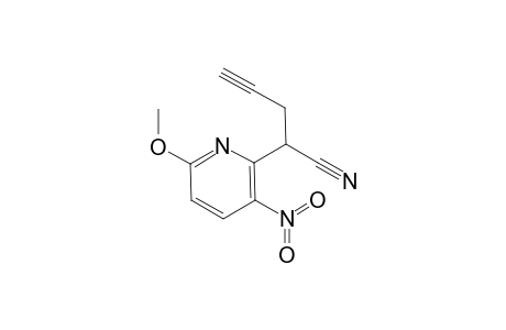 2-(6-Methoxy-3-nitro-2-pyridinyl)-4-pentynenitrile