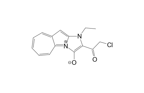 2-Chloroacetyl-1-ethyl-3-hydroxy-1,3-diazacyclopent[a]azulenium hydroxide