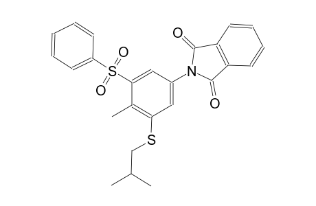 1H-isoindole-1,3(2H)-dione, 2-[4-methyl-3-[(2-methylpropyl)thio]-5-(phenylsulfonyl)phenyl]-