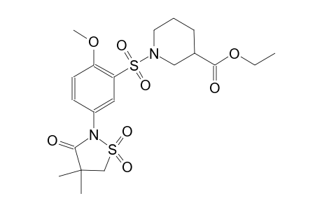 3-piperidinecarboxylic acid, 1-[[5-(4,4-dimethyl-1,1-dioxido-3-oxo-2-isothiazolidinyl)-2-methoxyphenyl]sulfonyl]-, ethyl ester