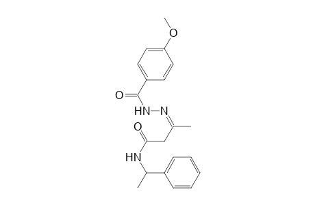 3-[(4-Methoxy-benzoyl)-hydrazono]-N-(1-phenyl-ethyl)-butyramide