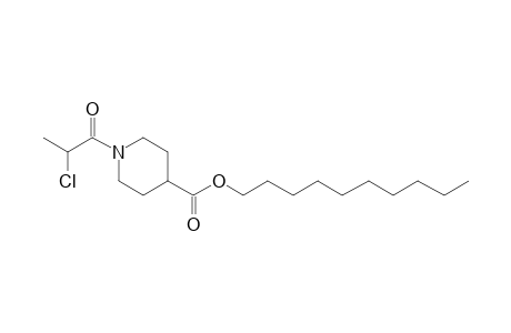 Isonipecotic acid, N-(2-chloropropionyl)-, decyl ester