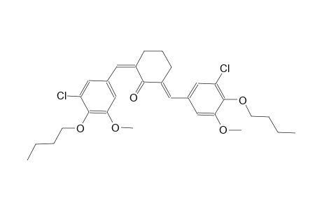 (2Z,6E)-2,6-bis(4-butoxy-3-chloro-5-methoxybenzylidene)cyclohexanone