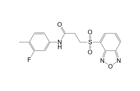 propanamide, 3-(2,1,3-benzoxadiazol-4-ylsulfonyl)-N-(3-fluoro-4-methylphenyl)-