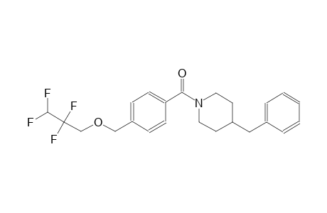 4-benzyl-1-{4-[(2,2,3,3-tetrafluoropropoxy)methyl]benzoyl}piperidine