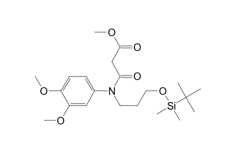 N-(t-Butyldimethylsilyloxypropyl)-N-(3,4-dimethoxyphenyl).alpha.-carbomethoxyacetamide