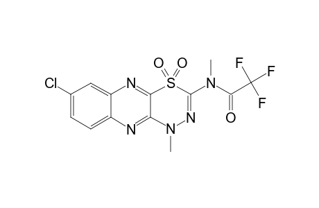 2-NTRIFLUOROACETYL-METHYL-AMINO-8-CHLORO-4-METHYL-(4H)-1,3,4-THIADIAZINO-[5,6-B]-QUINOXALINE-1,1-DIOXIDE