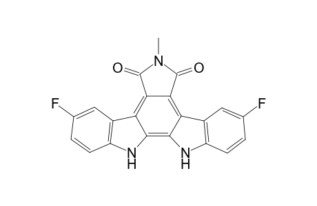 3,9-Difluoro-12,13-dihydro-5H-indolo[2,3-a]pyrrolo[3,4-c]carbazole-6-methyl-5,7-(6H)-dione