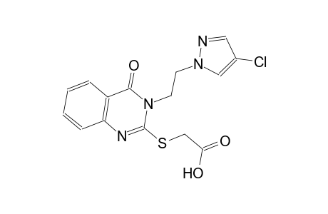({3-[2-(4-chloro-1H-pyrazol-1-yl)ethyl]-4-oxo-3,4-dihydro-2-quinazolinyl}sulfanyl)acetic acid