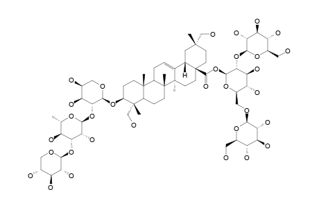 3-O-[BETA-D-XYLOPYRANOSYL-(1->3)-ALPHA-L-RHAMNOPYRANOSYL-(1->2)-ALPHA-L-ARABINOPYRANOSYL]-28-O-[BETA-D-GLUCOPYRANOSYL-(1->2)-[BETA-D-GLUCOPYRANOSYL