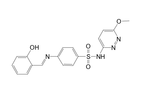 4-{[(2-hydroxyphenyl)methylidene]amino}-N-(6-methoxy-3-pyridazinyl)benzenesulfonamide