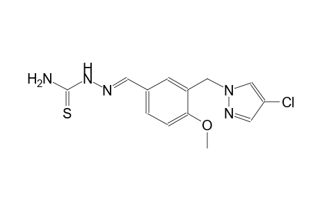 3-[(4-chloro-1H-pyrazol-1-yl)methyl]-4-methoxybenzaldehyde thiosemicarbazone