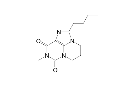 2-Butyl-9-methyl-4,5-dihydro-6H,8H-pyrimido[1,2,3-cd]purine-8,10(9H)-dione