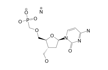 AMMONIUM-[2',3'-DIDEOXY-5'-O-(PHOSPHONOMETHYL)-3'-C-(HYDROXYMETHYL)-BETA-D-ERYTHRO-PENTOFURANOSYL]-CYTOSINE