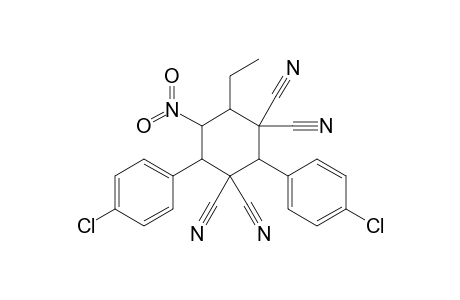 2,4-Bis(4-chlorophenyl)-6-ethyl-5-nitrocyclohexane-1,1,3,3-tetracarbonitrile