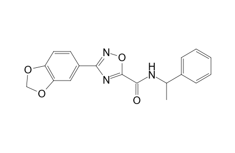 1,2,4-Oxadiazole-5-carboxamide, 3-(1,3-benzodioxol-5-yl)-N-(1-phenylethyl)-