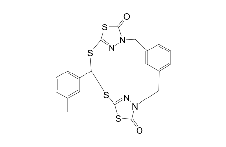 .alpha.,.alpha.'-Bis[(5-oxo-4-(p-1,3-dimethylphenylene)-1,3,4-thiadiazol-2-yl)thio]-m-xylene