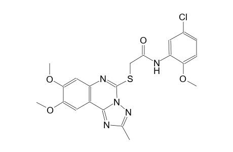 N-(5-chloro-2-methoxyphenyl)-2-[(8,9-dimethoxy-2-methyl[1,2,4]triazolo[1,5-c]quinazolin-5-yl)sulfanyl]acetamide