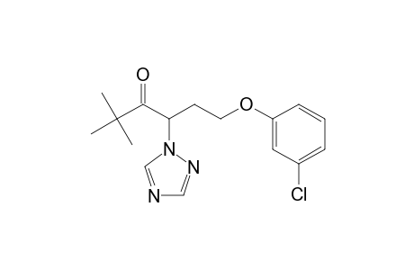 3-Hexanone, 6-(3-chlorophenoxy)-2,2-dimethyl-4-(1H-1,2,4-triazol-1-yl)-