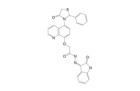 (Z)-2-[[5-(4-OXO-2-PHENYL-THIAZOLIDIN-3-YL)-QUINOLIN-8-YL]-OXY]-N'-(2-OXO-INDOLIN-3-YLIDENE)-ACETOHYDRAZIDE