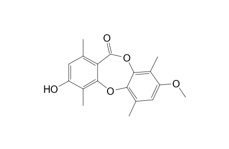 11H-Dibenzo[b,e][1,4]dioxepin-11-one, 3-hydroxy-8-methoxy-1,4,6,9-tetramethyl-