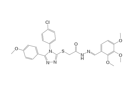 2-{[4-(4-chlorophenyl)-5-(4-methoxyphenyl)-4H-1,2,4-triazol-3-yl]sulfanyl}-N'-[(E)-(2,3,4-trimethoxyphenyl)methylidene]acetohydrazide
