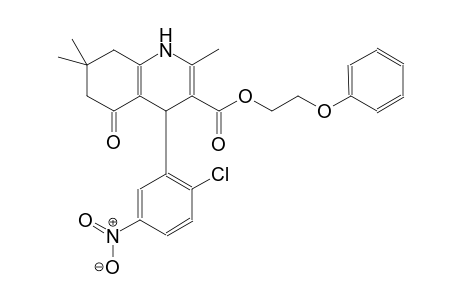 3-quinolinecarboxylic acid, 4-(2-chloro-5-nitrophenyl)-1,4,5,6,7,8-hexahydro-2,7,7-trimethyl-5-oxo-, 2-phenoxyethyl ester