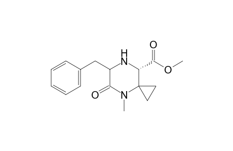 Methyl (3'S)-5'-benzylhexahydro-1'-methyl-6'-oxo-spiro(cyclopropane-1,2'-pyrazine)-3'-carboxylate