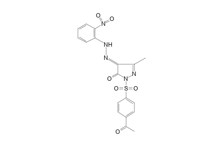 1-[(p-ACETYLPHENYL)SULFONYL]-3-METHYLPYRAZOLE-4,5-DIONE, 4-[(o-NITROPHENYL)HYDRAZONE]