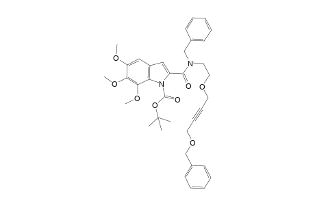 2-{Benzyl-[2-(4-benzyloxy-but-2-ynyloxy)-ethyl]-carbamoyl}-5,6,7-trimethoxy-indole-1-carboxylic acidtert-butyl ester