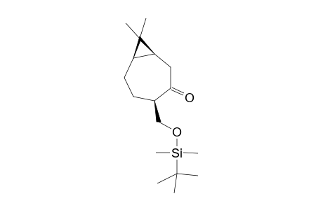 (+)-(1S,4R,7R)-4-tert-Butyldimethylsilyloxymethyl-8,8-dimethylbicyclo[5.1.0]octan-3-one