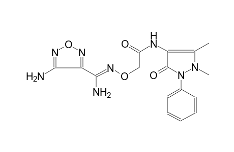 acetamide, 2-[[[(Z)-amino(4-amino-1,2,5-oxadiazol-3-yl)methylidene]amino]oxy]-N-(2,3-dihydro-1,5-dimethyl-3-oxo-2-phenyl-1H-pyrazol-