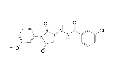 3-chloro-N'-[1-(3-methoxyphenyl)-2,5-dioxo-3-pyrrolidinyl]benzohydrazide