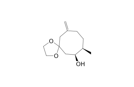 (1R*,2S*)-2-Hydroxy-1-methyl-6-methylenecyclooctan-4-one, Ethylene Acetal
