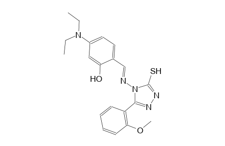 5-(diethylamino)-2-((E)-{[3-(2-methoxyphenyl)-5-sulfanyl-4H-1,2,4-triazol-4-yl]imino}methyl)phenol