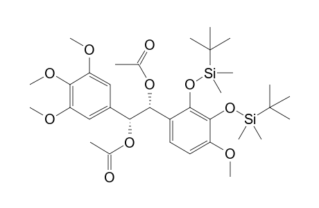 (1R,2R)-1,2-Acetoxy-1-[2',3'-bis(T-butyldimethylsilyloxy)-4'-methoxyphenyl]-2-[3'',4'',5''-trimethoxyphenyl]-ethane