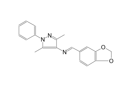N-[(E)-1,3-benzodioxol-5-ylmethylidene]-3,5-dimethyl-1-phenyl-1H-pyrazol-4-amine