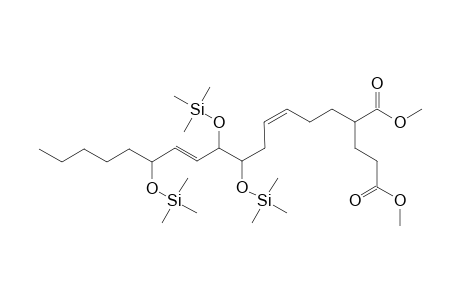 8-(1-(trimethylsiloxy)-2-(methoxycarbonyl)ethyl)-9,12-di(trimethylsiloxy)-heptadeca-5(Z),10(E)-dienoic acid methyl ester