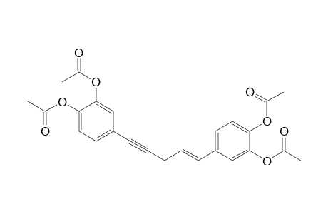 1,2-Benzenediol, 4,4'-((1E)-1-penten-4-yne-1,5-diyl)bis-, tetraacetate